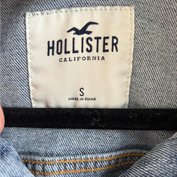 Hollister Twofer Hooded Sweatshirt Jean Jacket - Picture 3 of 8